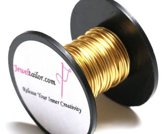 5-30 Metres 0.8mm Champagne Gold Plated (20 Gauge) Aluminium "Stay Bright" Craft Wire ~ Jewellery Making Essentials
