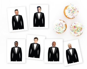 Who Has the Groom? - INSTANT DOWNLOAD - 40 Celebrity Cards + Blanks - Bridal Shower Party Game, Bachelorette Party Game