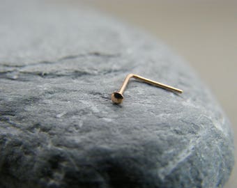 Rose Gold Nose Stud ~ 14K Gold filled Nose Stud ~ Gold Nose Stud ~ Tiny gold Nose Stud ~ Tiny Nose Stud ~ 1mm Nose Stud ~ Gift for her ~