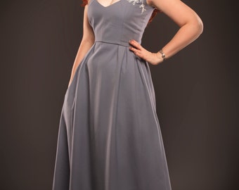 Casual long dress, long formal dress, evening gown, large size dress, maxi dress