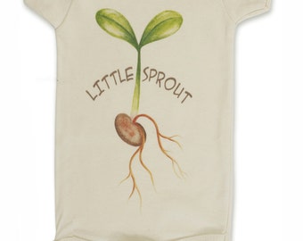 100% Organic Cotton Snappie -Little Sprout- USA Grown & Sewn