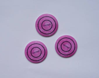 set of 3 magnets "girlpower"