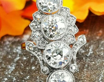 3.75ctw (est) Antique Diamond Dinner Ring