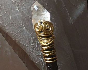 Time Line to the Past Crystal Wand! Clear Quartz Point!
