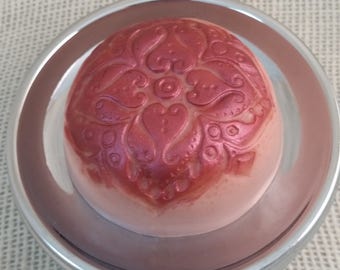Honey Amber Pink Ornate Shea Butter Soap Bar