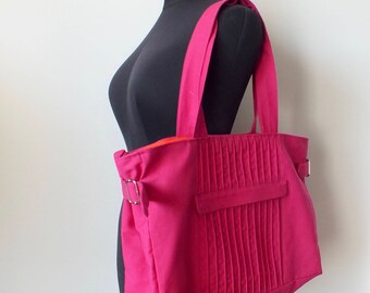 Canvas Lines Multi-Purpose Bag - Crossbody bag, Shoulder bag, Messenger bag, Tote, Travel bag, Women Handbags, clarity