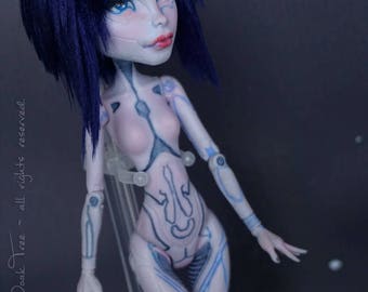 GitS, Ghost in the Shell - Major Motoko Kusanagi doll - Monster Ever After High custom doll OOAK