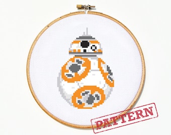 BB-8 Star Wars Cross Stitch Pattern