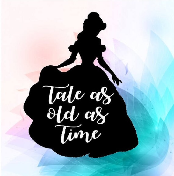 Download Beauty and the beast belle tale as old as time silhouette ...