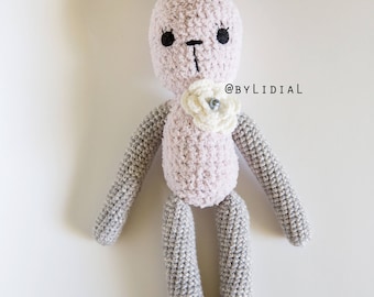 Crochet Bunny Rabbit Stuffed Animal Toy Easter Baby Shower Gift