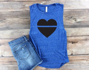 Blue Lives Matter Shirt/ Back the Blue Shirt/ Thin Blue Line/ Muscle Tank/ Tank top/ LEO/ Police Wife Shirt/ Law Enforcement/ Support Police