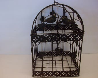 Metal Decorative Bird Cage, Bird Cage Planter, Bird Cage