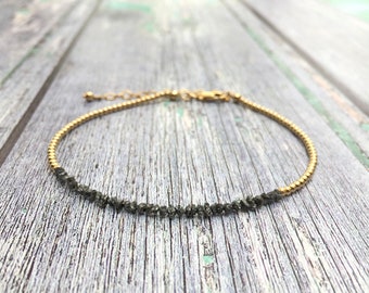 Black diamond bracelet, Raw diamond gold bracelet, beaded Bracelet, Rough cut diamond gold jewellery, April birthstone, gift for girlfriend