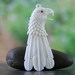 Eagle Pendant Bone Carving Spirit Animal American Indian Jewelry Men Leather Necklace Embellishment Organic Recycle Bone B418