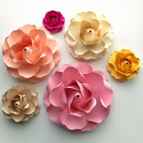 PDF Tiny Rose 1 Paper Flower 6 Different sizes Trace and
