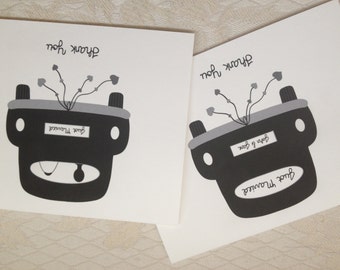 Just Married Car - Wedding Thank You Card - Set of 10