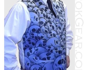 Formal skull vest RokGear design custom skull vest waistcoat - LIMITED