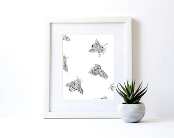 Busy Bees - Giclée print