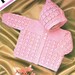 baby hoodie cardigan vintage knitting pattern PDF
