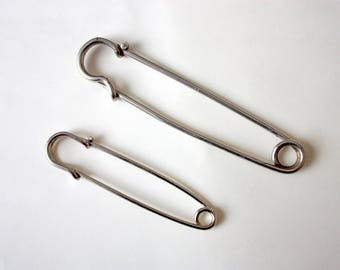Vintage Large Safety Pin, Kilt Pin, Metal Safety Pin,