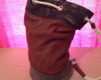 Leather duffle