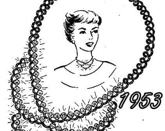Necklace with Rhinestones Tatting Pattern 729010