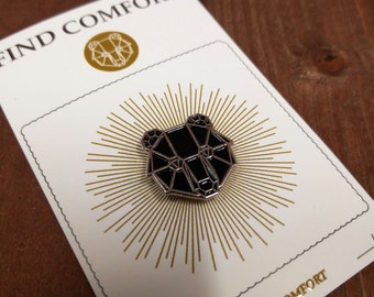 Find Comfort "Bear Pin" Black lapel pin