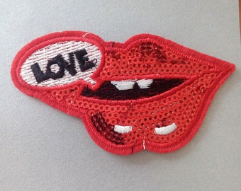 Iron On Patches, Lips Iron on Patche, Clothes Decoration tool