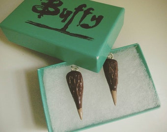 Buffy / vampire stake earrings