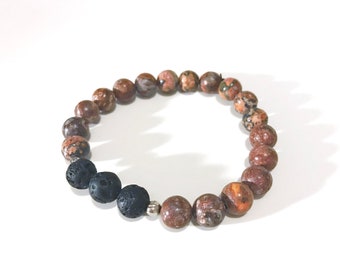 Lava Bead Essential Oil Aromatherapy Diffuser Stretchy Bracelet