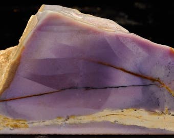 Beautiful Purple Damsonite Burro Creek Agate End Cut