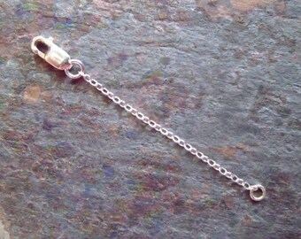 Sterling Silver Necklace Chain Extender w/ Lobster Claw Clasp - 1", 2", 3" & 4" - Your Choice of Length - BRAND NEW w/ Free Shipping