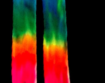 Tie Dye Thigh High Socks