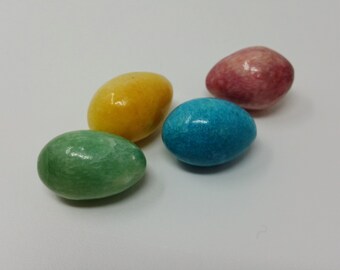 Alabaster Eggs set of Four Pastel Colors Easter Eggs