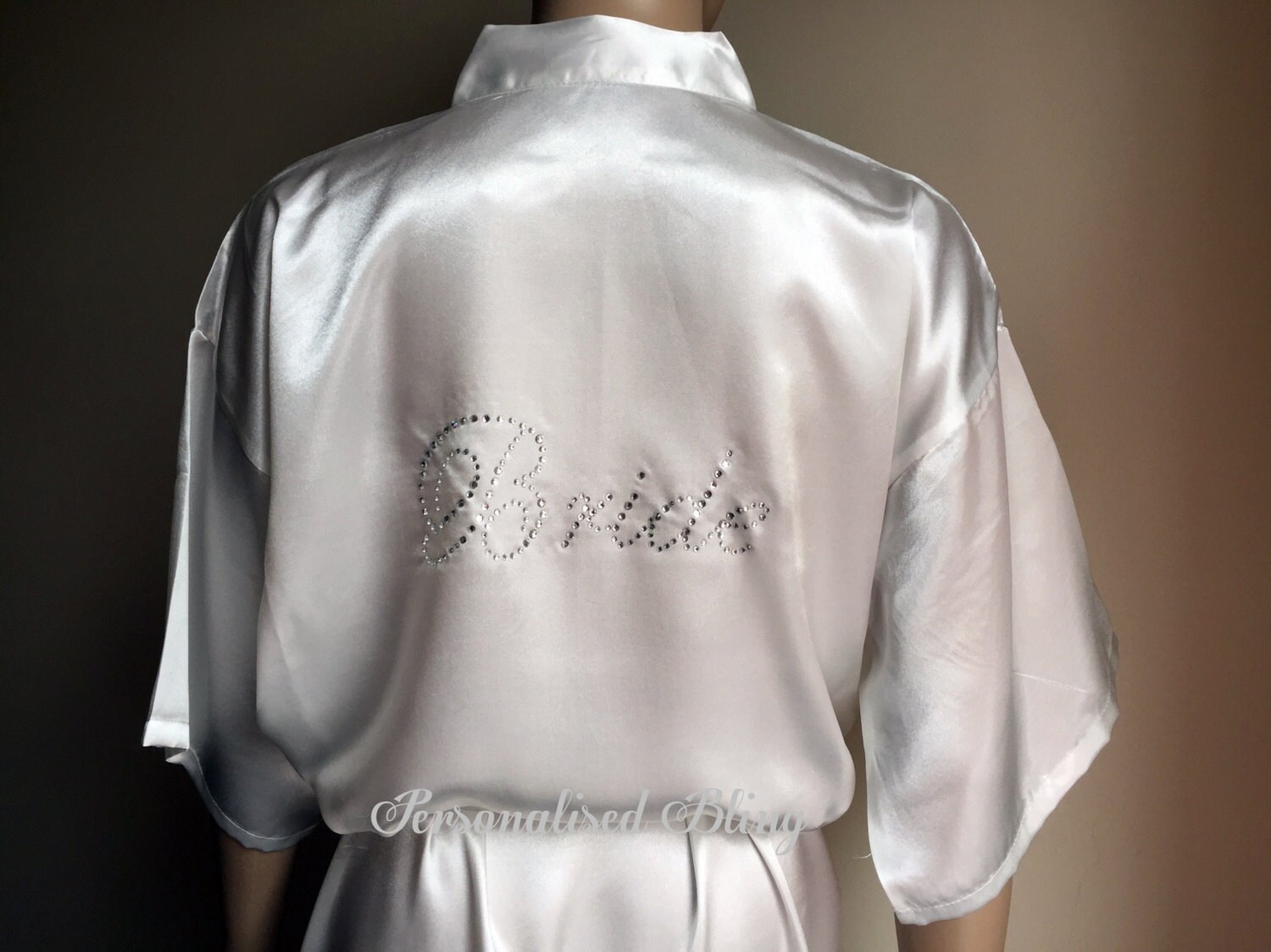 Personalised satin robe bride robe wedding robe spa robe