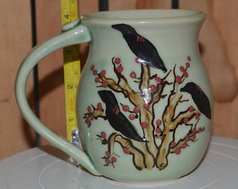 Raven Tree Porcelain Teal Coffee Cup
