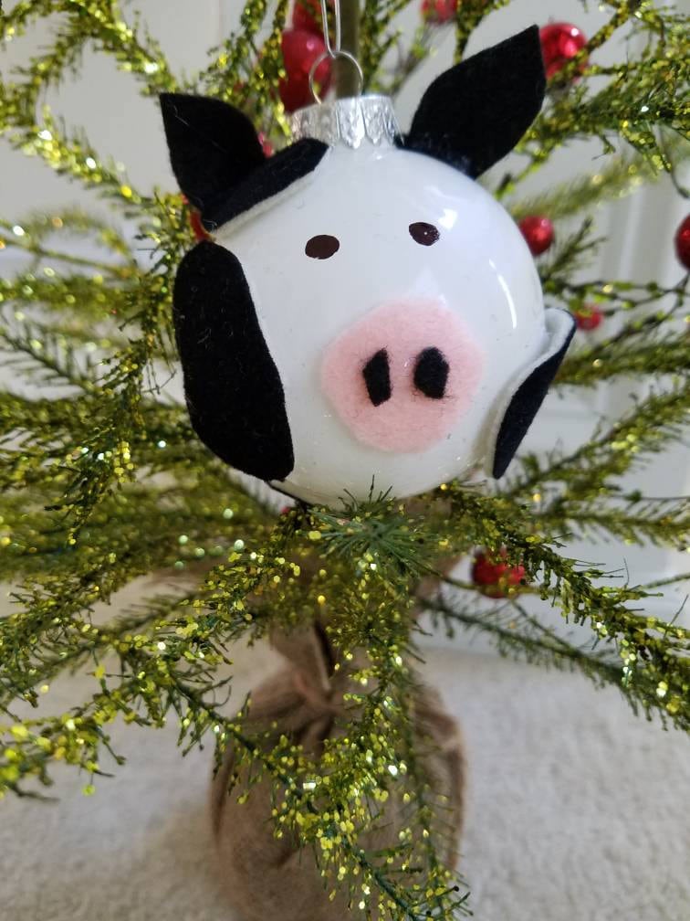 Cow Christmas Tree Ornament