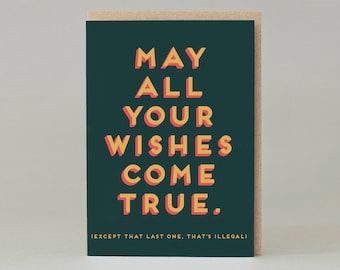 May all your wishes come true Card