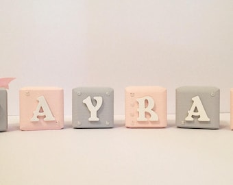 Alphabet Building Blocks - Beautiful Nursery/Bedroom Decor - item is listed as price per block