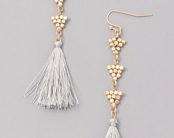 Tassel beaded Chandelier earrings