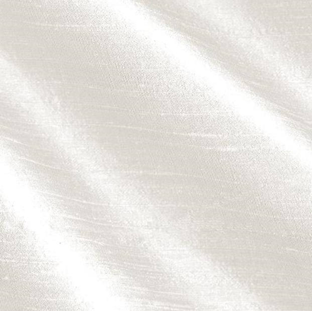 White Silk Fabric By The Yard Poly Dupioni Silk Upholstry