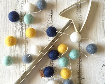 Felt Ball Garland - Northwest Navajo - Nursery Decor - Aztec - Boho Nursery - Boy Nursery Decor - Pom Pom Garland - Baby Shower Gift