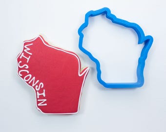 Wisconsin Cookie Cutter | State Cookie Cutters | State Shaped Cookie Cutters | USA Cookie Cutters | Badger Cookie Cutters