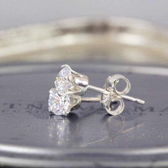 CZ Wedding Studs - Bridal Earrings - Tiny Stud Earrings - Earrings For Bridesmaids - Simple Studs - Sparkly Wedding Earrings