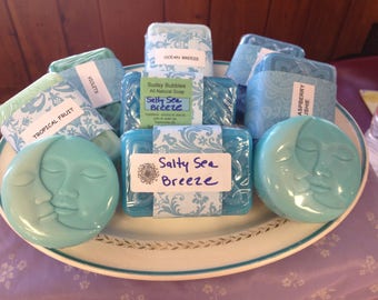 Assortment of goats milk soaps in Ocean Fragrances/ Gift Set of 4