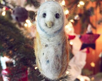 Needle Felted Owl Ornament