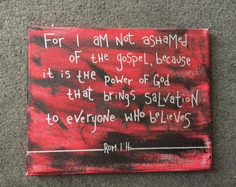 Romans 1:16 8x10 Canvas