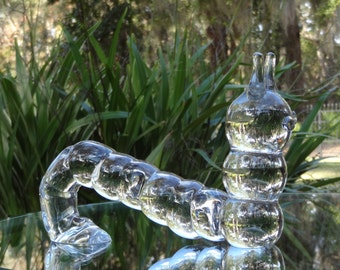 Crystal Caterpillar Figurine