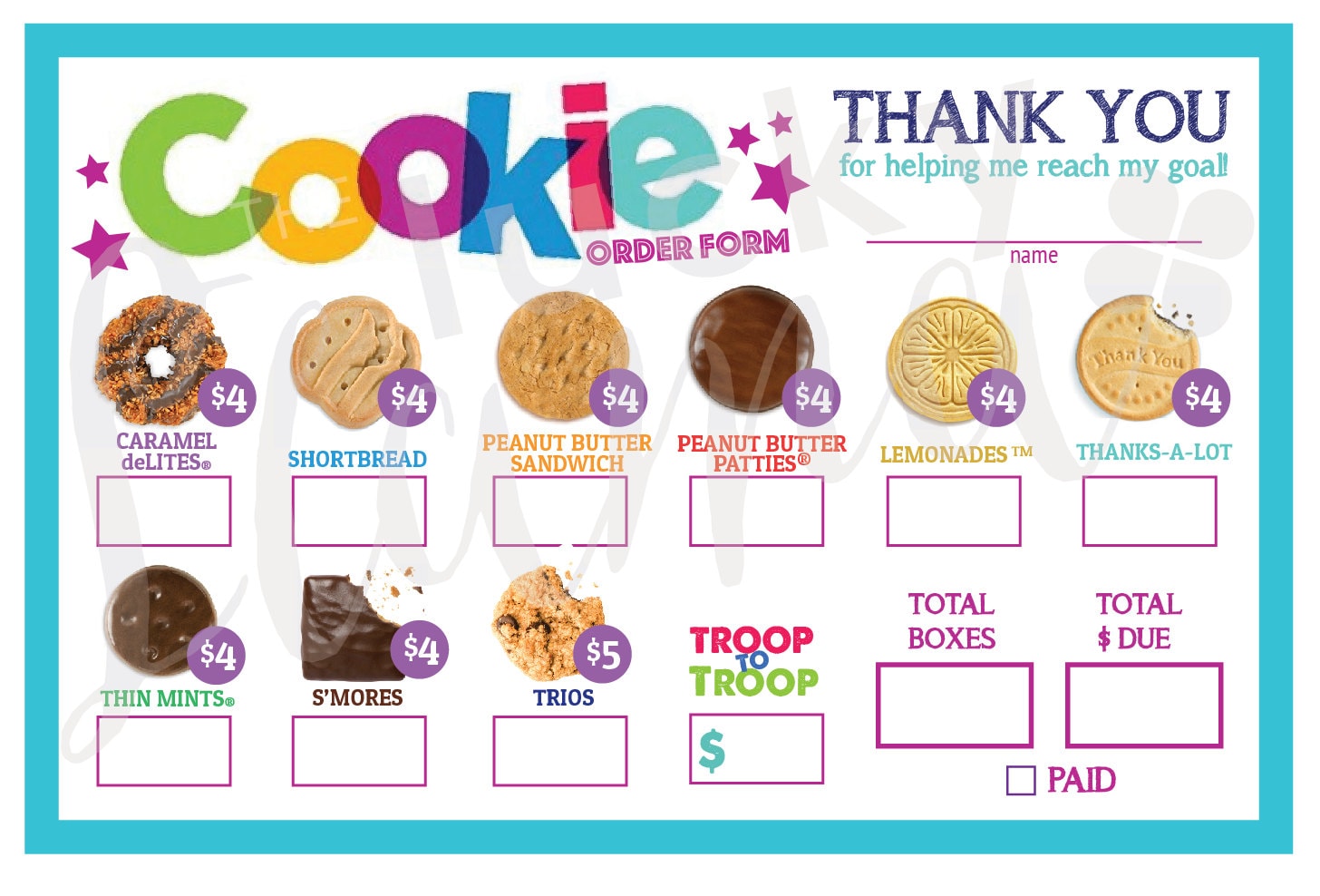 Cost Of Girl Scout Cookies 2024 Order Form - Helga Agretha