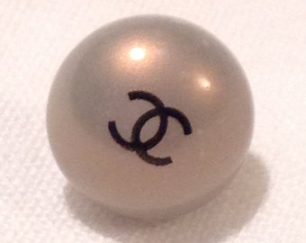 Authentic Chanel Mother of Pearl Chanel Button CC Logo Shank 9mm